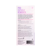 Back view of Pro Cuticle Remover Kit packaging box with Directions, Warnings, and Ingredients stated